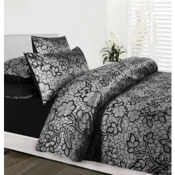 Accessorize EMMA Quilt Cover Set Black Double