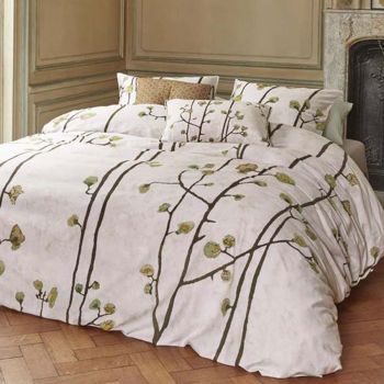 Bedding House Van Gogh Plum Blossoms Sand Cotton Sateen Quilt Cover Set Queen