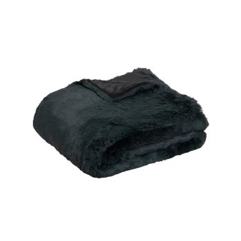 J.Elliot Home Arlo Faux Fur Throw Charcoal