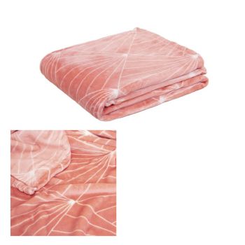 J.Elliot Home Celeste Flannel Throw Rug Clay Pink