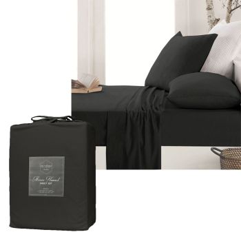 Ardor Micro Flannel Sheet Set Charcoal Queen