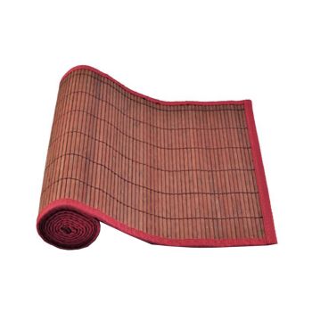 Narrow Slat Bamboo Table Runner 140 x 33cm Ruby 