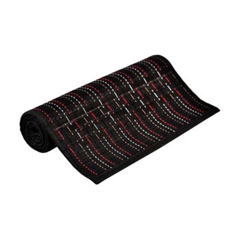 Multi Stitch Bamboo Table Runner 140 x 33cm Black