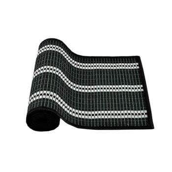 Victoria Bamboo Table Runner 140 x 33cm Black Silver