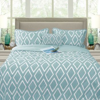 Ramesses Alena Aqua 4 Pcs Ultrasonic Comforter Set King