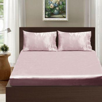 Ramesses Casablanca Satin Fitted Sheet Combo Set Tea Rose King