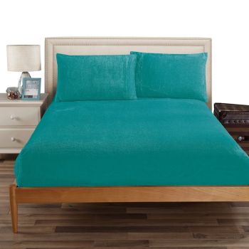 Ramesses Teddy Fleece Fitted Sheet Combo Set Teal Double