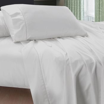 400TC Egyptian Cotton Sheet Set White DOUBLE