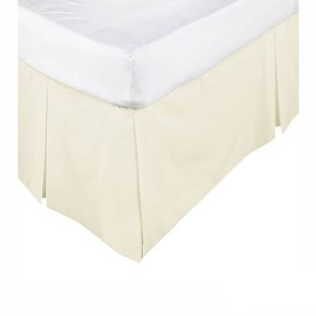 KINGDOM Box Pleated Valance Cream - SINGLE