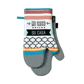 Ladelle Set of 2 - Mi Casa Cotton Kitchen / BBQ Oven Mitts