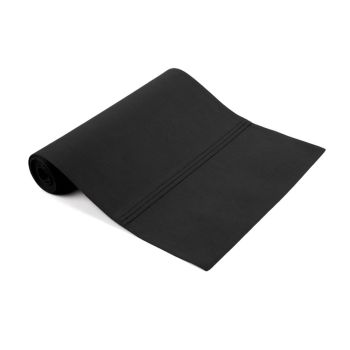 Ladelle Black Pintuck Plain Dyed 100% Cotton Table Runner