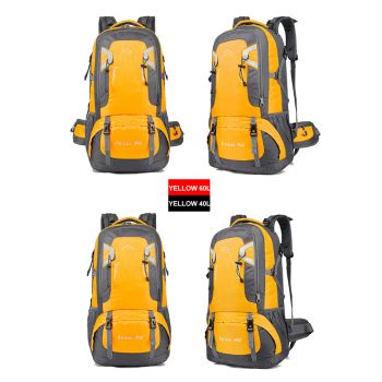 40L Waterproof Outdoor Hiking Backpack Camping Outdoor Trekking Bag(Yellow)