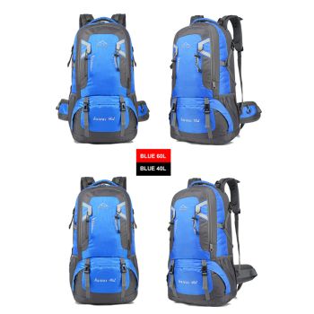 60L Waterproof Outdoor Hiking Backpack Camping Outdoor Trekking Bag(Blue)