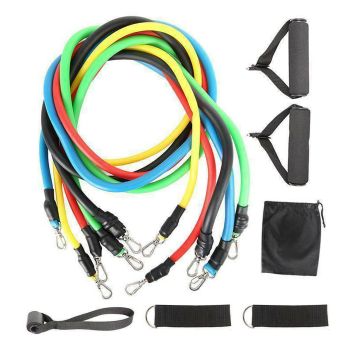 11Pcs/Set Pull Rope Belt Elastic Home Gym Fitness Exercise Resistance Band