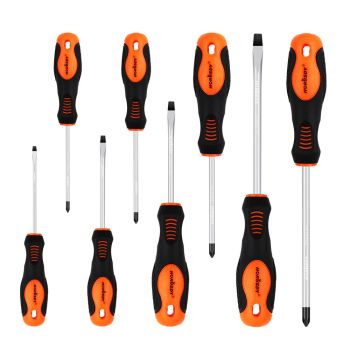 HORUSDY 8Pc Magnetic Screwdriver Set Non-slip Handle Phillips Slotted Tool New