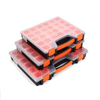 22 Compartments Parts Storage Box Tool Organizer Plastic Bin Carry Case