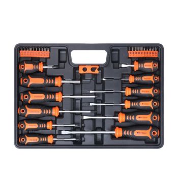 33Pc Magnetic Screwdriver Set Phillips Slotted Pozidrive Torx Power Bits Holder