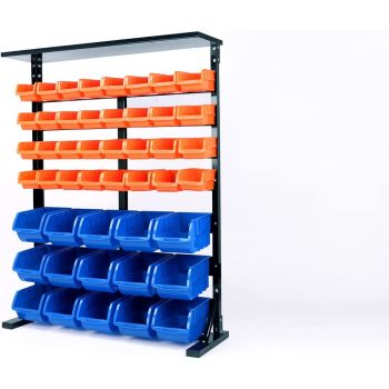 50-Piece Bin Wall Mounted Parts and Tool Storage Rack Organizer RackÂ for Workshop Tools