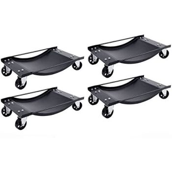 4 x Heavy Duty Wheel Dolly 450 kg 1000 lb Car Vehicle Positioning Jack Platform