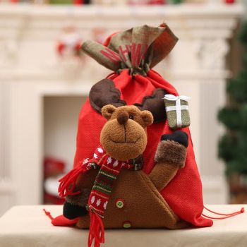 New Christmas Large Jumbo Felt Santa Sack Children Xmas Gifts Candy Stocking Bag, Reindeer