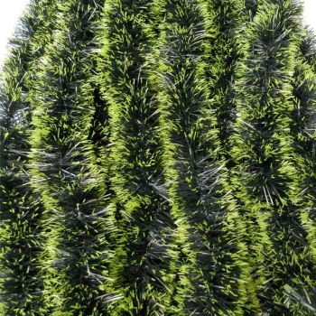 5x 2.5m Christmas Tinsel Xmas Garland Sparkly Snowflake Party Natural Home DÃ©cor, Snow Tips in Green (2m)