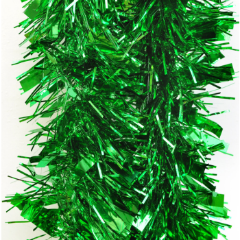 5x 2.5m Christmas Tinsel Xmas Garland Sparkly Snowflake Party Natural Home DÃ©cor, Thick Green