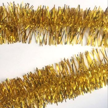 5x 2.5m Christmas Tinsel Xmas Garland Sparkly Snowflake Party Natural Home DÃ©cor, Traditional Gold