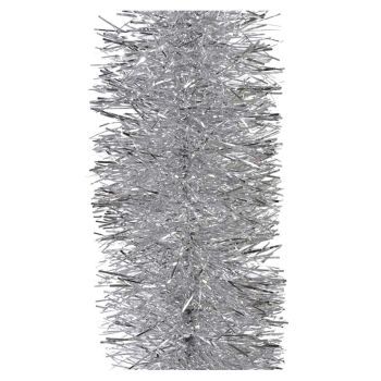 5x 2.5m Christmas Tinsel Xmas Garland Sparkly Snowflake Party Natural Home DÃ©cor, Traditional Silver