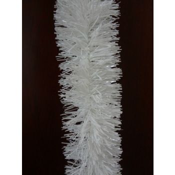 5x 2.5m Christmas Tinsel Xmas Garland Sparkly Snowflake Party Natural Home DÃ©cor, Traditional White