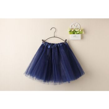 New Adults Tulle Tutu Skirt Dressup Party Costume Ballet Womens Girls Dance Wear, Navy, Kids