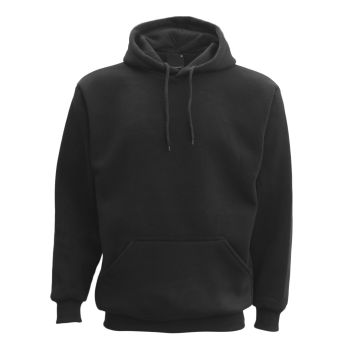 Adult Unisex Men's Basic Plain Hoodie Pullover Sweater Sweatshirt Jumper XS-8XL, Black, 2XL