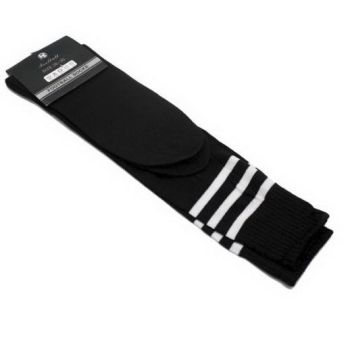 Mens Womens Sports Breathable Tube Long High Socks Knee Warm Casual Footy Soccer, Black