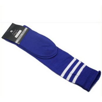 Mens Womens Sports Breathable Tube Long High Socks Knee Warm Casual Footy Soccer, Blue