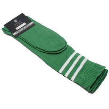 Mens Womens Sports Breathable Tube Long High Socks Knee Warm Casual Footy Soccer, Green