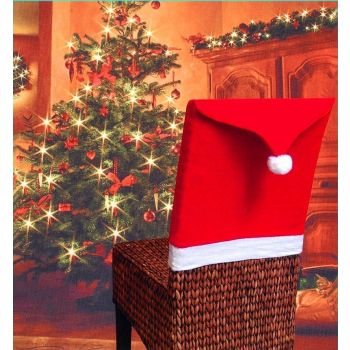 Christmas Chair Covers Tablecloth Runner Decoration Xmas Dinner Party Santa Gift, 6x Chair Covers