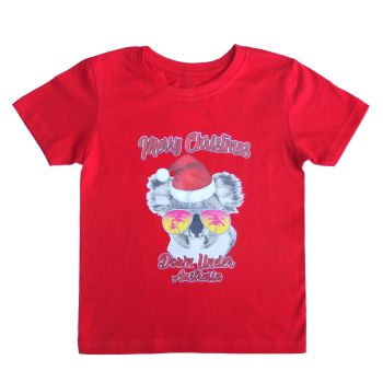 New Funny Adult Xmas Christmas T Shirt Tee Mens Womens 100% Cotton Jolly Ugly, Koala Sunglass (Red), S