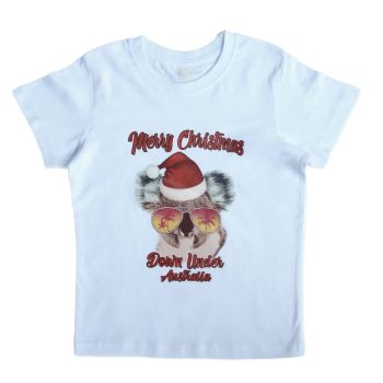 New Funny Adult Xmas Christmas T Shirt Tee Mens Womens 100% Cotton Jolly Ugly, Koala Sunglass (White), S