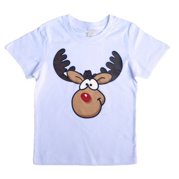 New Funny Adult Xmas Christmas T Shirt Tee Mens Womens 100% Cotton Jolly Ugly, Reindeer (White), XS