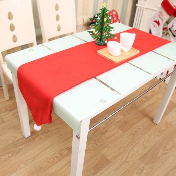 6-10x Christmas Santa Hat Chair Covers Table Cloth Dinner Home DÃ©cor Ornaments, Table Runner (34x176 cm)