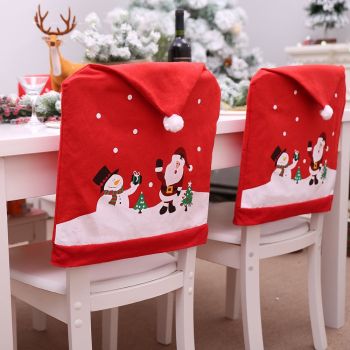 6-10x Christmas Santa Hat Chair Covers Table Cloth Dinner Home DÃ©cor Ornaments, 6PCS Chair Covers