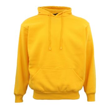 Adult Unisex Men's Basic Plain Hoodie Pullover Sweater Sweatshirt Jumper XS-8XL, Yellow, S