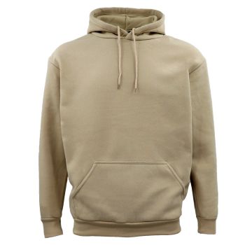 Adult Unisex Men's Basic Plain Hoodie Pullover Sweater Sweatshirt Jumper XS-8XL, Khaki, XS