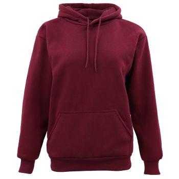 Adult Unisex Men's Basic Plain Hoodie Pullover Sweater Sweatshirt Jumper XS-8XL, Burgundy, XS