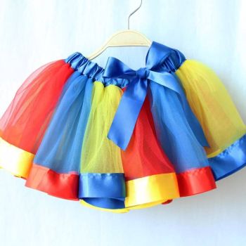 New Adults Tulle Tutu Skirt Dressup Party Costume Ballet Womens Girls Dance Wear, Rainbow_G, Adults