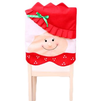 6x Christmas Cute Lady Santa Hat Chair Covers Dinner Home DÃ©cor Ornaments Gift, Mrs Santa