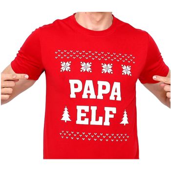 New Funny Adult Xmas Christmas T Shirt Tee Mens Womens 100% Cotton Jolly Ugly, Papa Elf, L