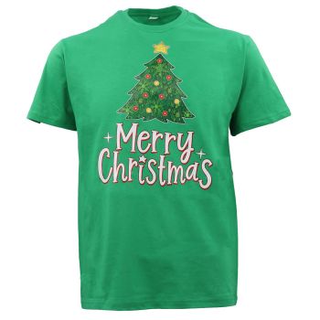 New Funny Adult Xmas Christmas T Shirt Tee Mens Womens 100% Cotton Jolly Ugly, Tree (Green) B, L