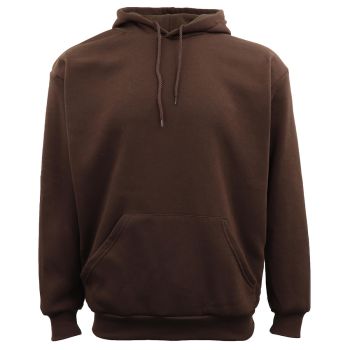 Adult Unisex Men's Basic Plain Hoodie Pullover Sweater Sweatshirt Jumper XS-8XL, Brown, L