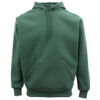 Adult Unisex Men's Basic Plain Hoodie Pullover Sweater Sweatshirt Jumper XS-8XL, Dark Green, S