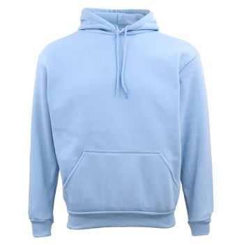 Adult Unisex Men's Basic Plain Hoodie Pullover Sweater Sweatshirt Jumper XS-8XL, Light Blue, M